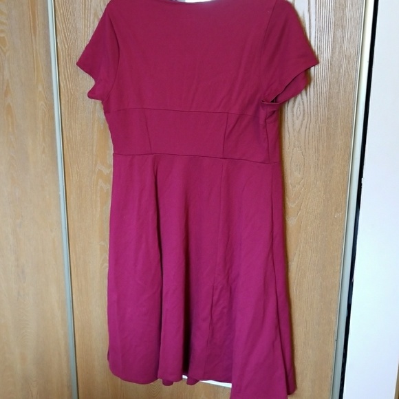 Torrid Wine Ponte Skater Dress - Picture 2 of 2
